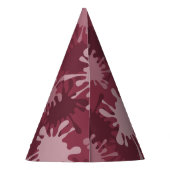 おもしろい絵画レッド（ばちゃばちゃ）跳ねる第8誕生日紙 パーティーハット (裏面)