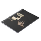 おもしろい絶食ヤギ笑わされる山動物 ノートブック (左側)