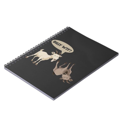 おもしろい絶食ヤギ笑わされる山動物 ノートブック (左側)