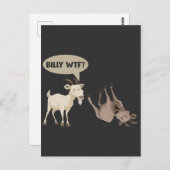 おもしろい絶食ヤギ笑わされる山動物 ポストカード (正面/裏面)