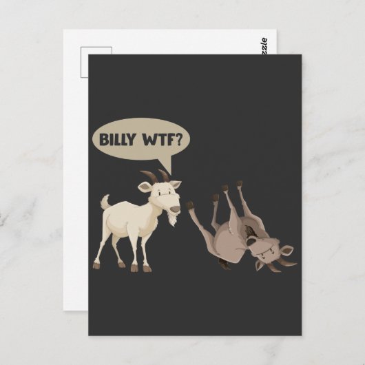 おもしろい絶食ヤギ笑わされる山動物 ポストカード (正面/裏面)