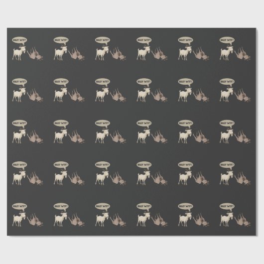 おもしろい絶食ヤギ笑わされる山動物 ラッピングペーパー (フラット)