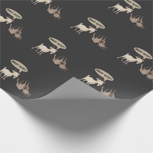 おもしろい絶食ヤギ笑わされる山動物 ラッピングペーパー (角)