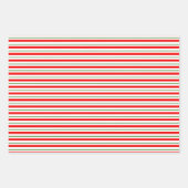 おもしろい緑、白、赤のクリスマスインスパイア ラッピングペーパーシート (正面2)