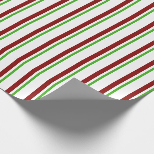 おもしろい緑、白、赤のクリスマスインスパイア ラッピングペーパー (角)