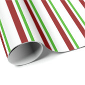 おもしろい緑、白、赤のクリスマスインスパイア ラッピングペーパー (ロールコーナー)