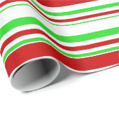 おもしろい緑、白、赤のクリスマスインスパイア ラッピングペーパー (ロールコーナー)