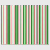 おもしろい緑、白、赤のクリスマスインスパイア ラッピングペーパー (フラット)