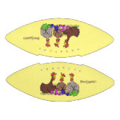 おもしろい編み物チキンイラストレーション アメリカンフットボール (パネル)