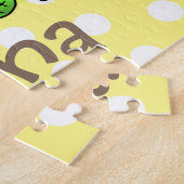 おもしろい編み物チキンイラストレーション ジグソーパズル (側面)