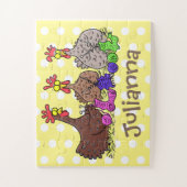 おもしろい編み物チキンイラストレーション ジグソーパズル (縦)