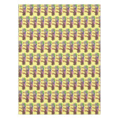 おもしろい編み物チキンイラストレーション テーブルクロス (正面)