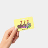 おもしろい編み物チキンイラストレーション バッジ (手持ち)