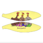 おもしろい編み物チキンイラストレーション ミニバスケットボール (パネル)