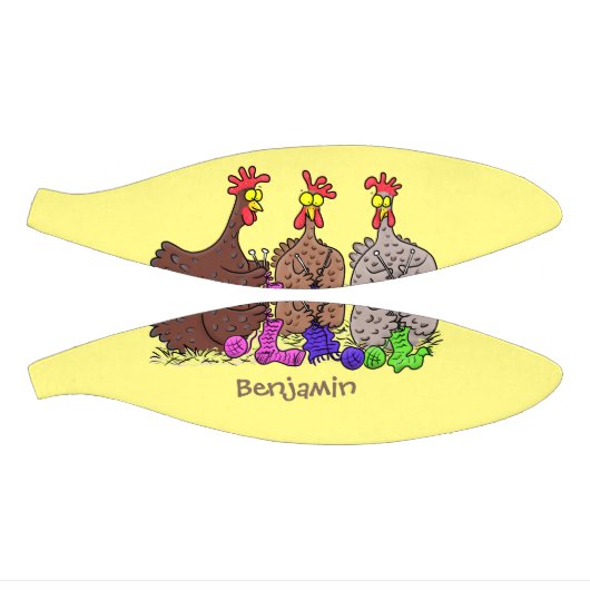 おもしろい編み物チキンイラストレーション ミニバスケットボール (パネル)