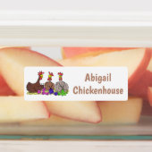 おもしろい編み物チキンパーソナライズされた ラベル (貼付)