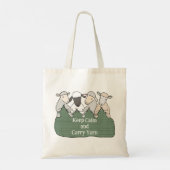 おもしろい編み物ラバーギフトカスタム文字ヤーンボール トートバッグ (裏面)