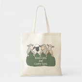 おもしろい編み物ラバーギフトカスタム文字ヤーンボール トートバッグ (正面)