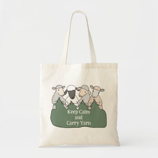 おもしろい編み物ラバーギフトカスタム文字ヤーンボール トートバッグ (正面)