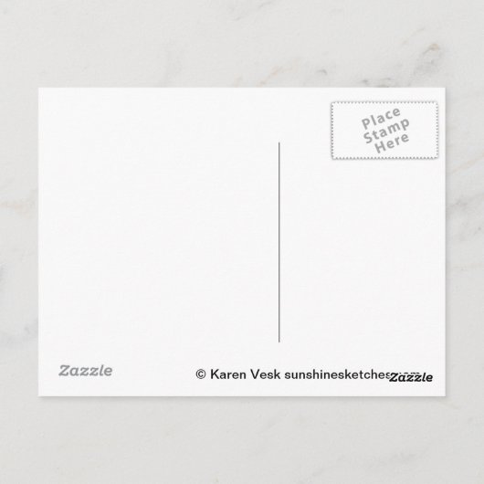 おもしろい編み物猫はがき ポストカード (裏面)