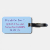 おもしろい編み物茶色の鶏マンガバッグラベル ラゲッジタグ (裏面横)