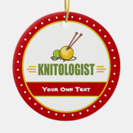 おもしろい編み物 セラミックオーナメント