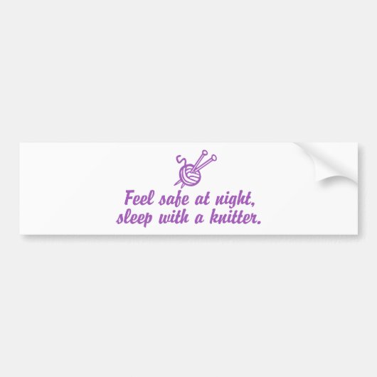おもしろい編み物 バンパーステッカー (正面)