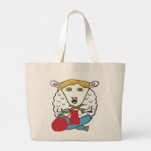 おもしろい編み物 ラージトートバッグ (裏面)