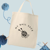 おもしろい編み物I My Ball Sack トートバッグ