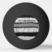 おもしろい編み白黒ストライプ糸 卓球ボール (正面)