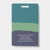 おもしろい編集可能カラーQRコード&ロゴIDバッジ バッジ (裏面)