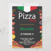 おもしろい編集可能フードテーマカー子供へドまたは大人 招待状 (正面)