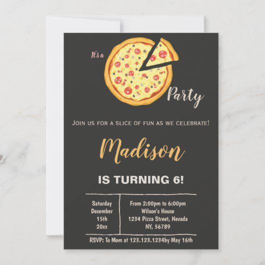 おもしろい編集可能子供へ招待状、10代または大人 招待状 (正面)