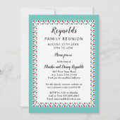 おもしろい縁どファミリー懇親会またはパーティの招待状 招待状 (正面)