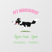 おもしろい縁どランニング犬 ウィンドウサイン (シート)