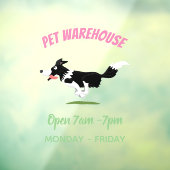 おもしろい縁どランニング犬 ウィンドウサイン (シート3)