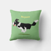 おもしろい縁どランニング犬 クッション (裏面)