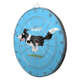 おもしろい縁どランニング犬 ダーツボード (正面右)