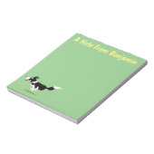 おもしろい縁どランニング犬 ノートパッド (回転)