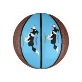 おもしろい縁どランニング犬 ミニバスケットボール (縦)