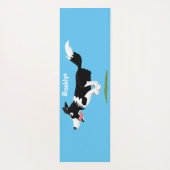 おもしろい縁どランニング犬 ヨガマット (裏面)