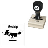おもしろい縁どランニング犬 ラバースタンプ (押印)