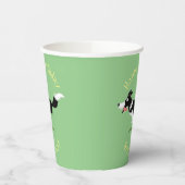 おもしろい縁どランニング犬 紙コップ (左)