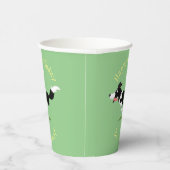 おもしろい縁どランニング犬 紙コップ (右)