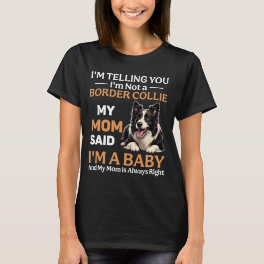 おもしろい縁ど犬 Tシャツ (正面)