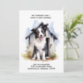 おもしろい縁どCollie Dog Moving Announce 案内状 (スタンド正面)