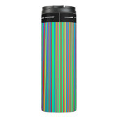 おもしろい縦ストライプ緑ピンクオレンジの名前 タンブラー (裏面)