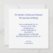 おもしろい羊の誕生日の招待,パーティー動物 招待状 (裏面)