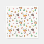 おもしろい美しいイースターエッグ狩りパーティー スタンダードカクテルナプキン (正面)