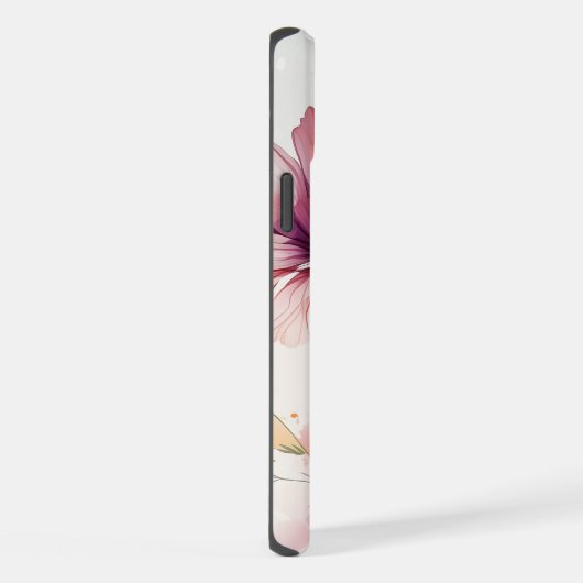 おもしろい美しいコスモスガーデンフラワーズフローラ iPhoneケース (右側面)